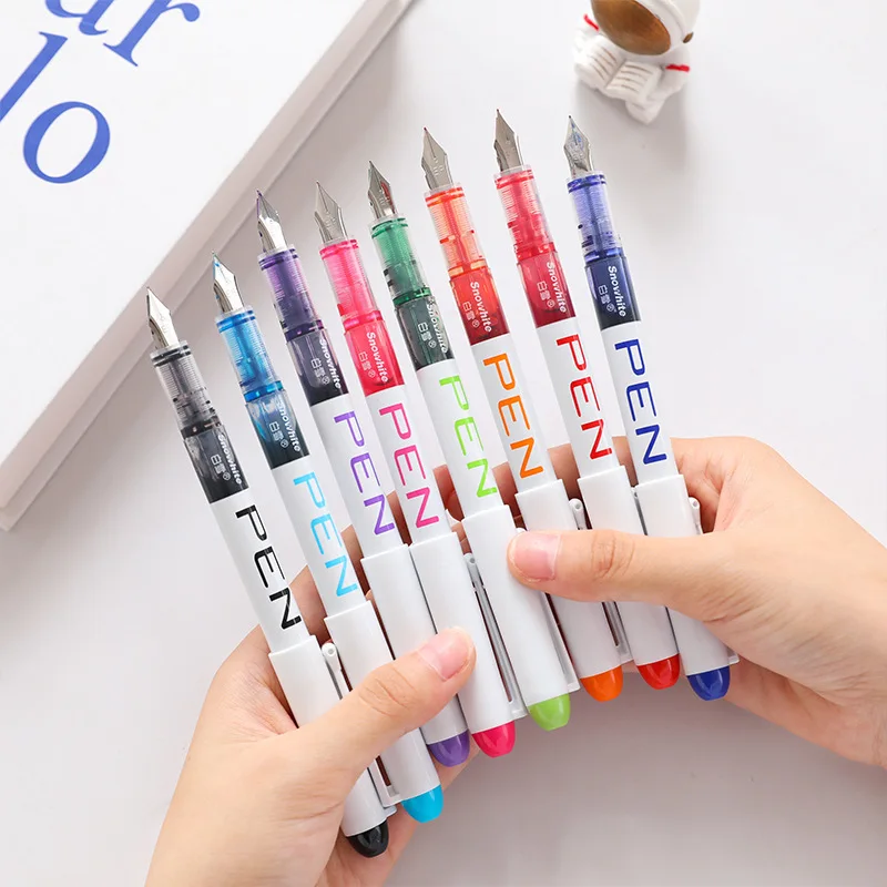 0.38/0.5Mm Bút Máy Viết Mực Lớn Officeschool Tiếp Liệu 8 Màu 2022 Đồ Kawaii Tặng Thời Trang EF F Ngòi Bút 03967