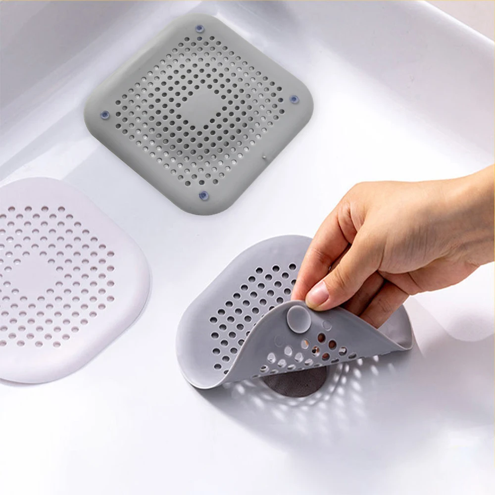 Filtro de pelo para fregadero, colador antibloqueo para bañera, ducha, tapón para drenaje de suelo, tapón desodorante de cocina de silicona, accesorios de baño
