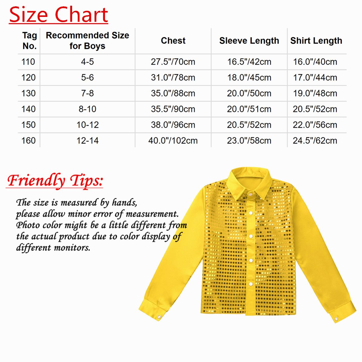 Dziecięce chłopięce koszule z błyszczącymi cekinami Kostiumy do tańca z długim rękawem i klapami Hip-hop Jazz Dance Shirt Stage Performance Street Dance Wear