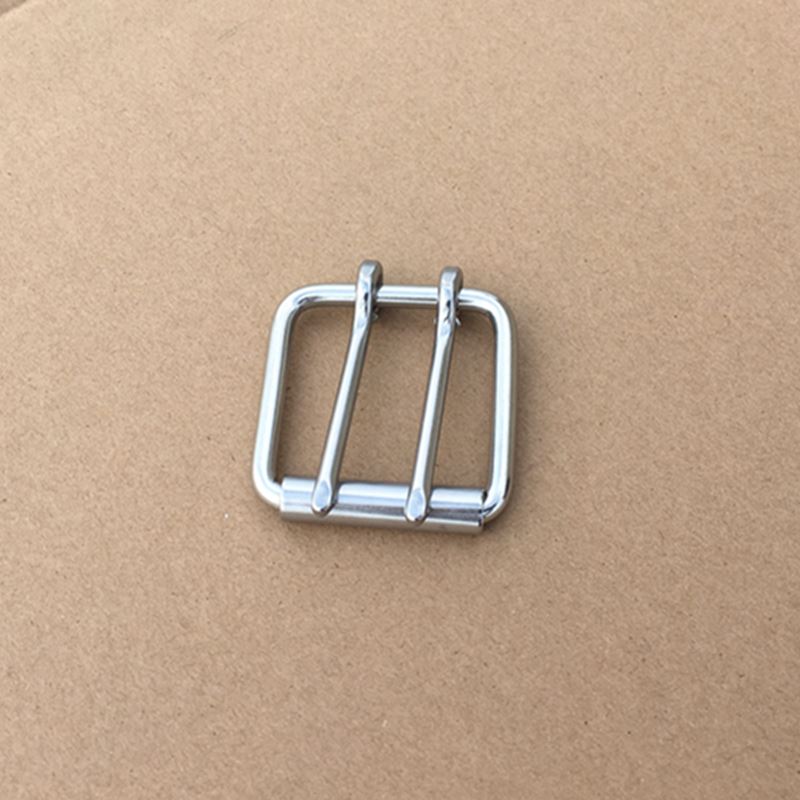 Fivela de pino duplo de aço inoxidável, cinto de cowboy sólido, cabeça de faixa de rolo 45mm 41mm 40mm