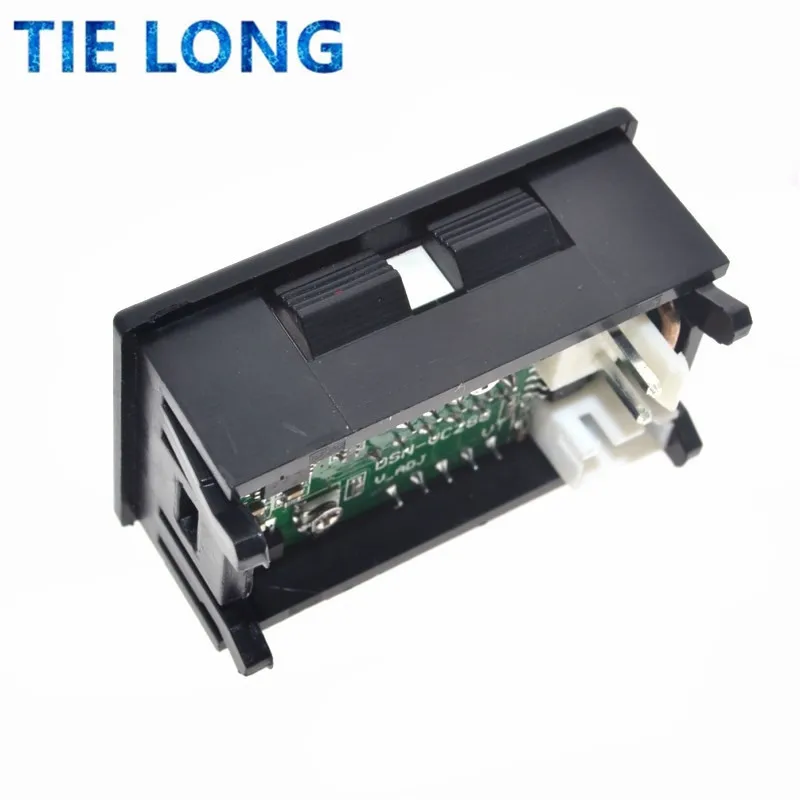 DC 0-100V 10A Voltmetro digitale Amperometro Doppio display Rilevatore di tensione Misuratore di corrente Pannello Amp Volt Gauge 0.28 "LED rosso blu