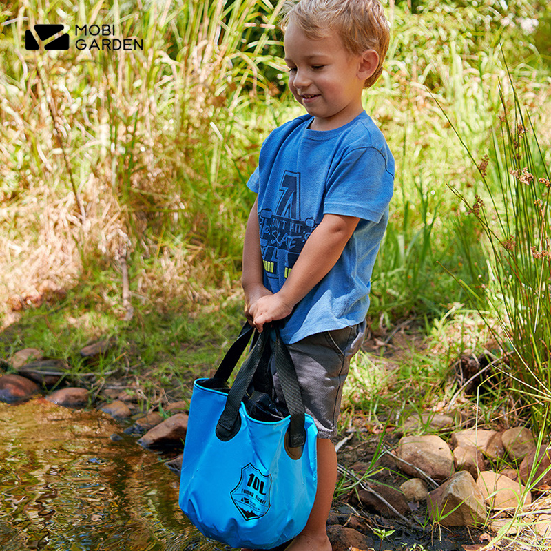 MOBI GARDEN 10L Ember Berkemah Portabel Ultraringan Multifungsi Ember Pancing IPX6 Tas Tahan Air Penyimpanan Rumah Travel Luar Ruangan