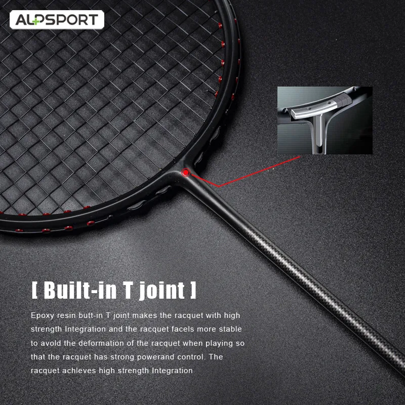 ALP XHP 2 Chiếc Vợt Cầu Lông Có Túi Đựng 6U 72G 100% Sợi Carbon Chuyên Nghiệp Vợt 28-30Lbs Free Tay Cầm Và dây Raket