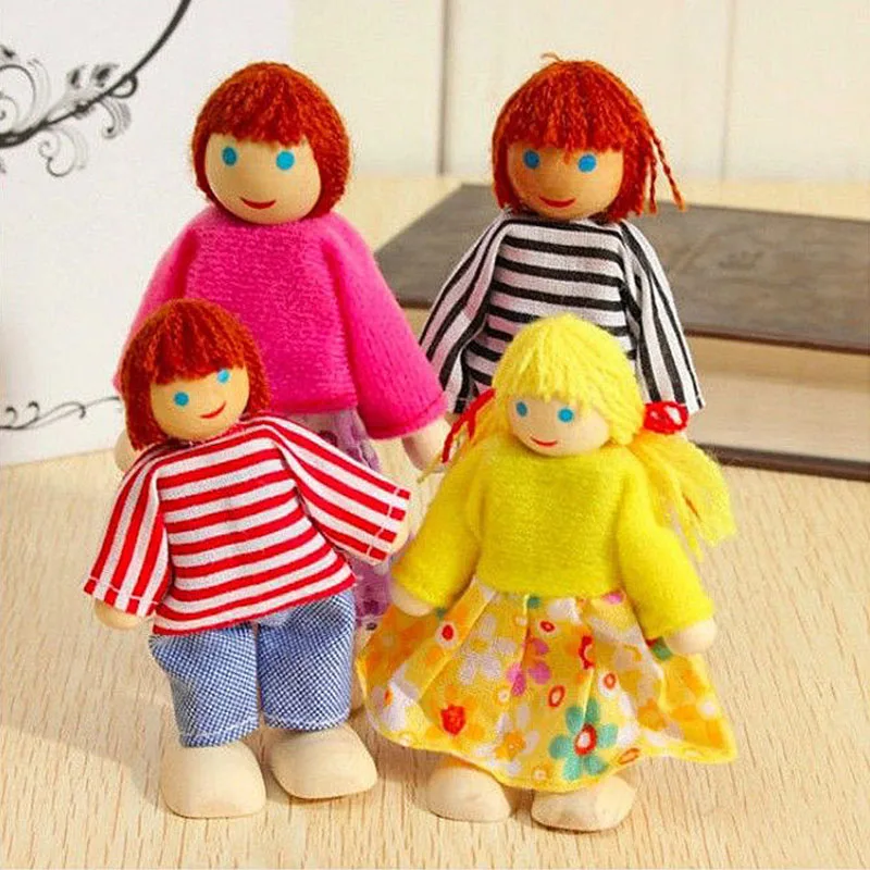 Mới Đồ Gỗ Thu Nhỏ Đồ Chơi Gỗ Mini Búp Bê Búp Bê Gia Đình Trẻ Em Nhà Chơi Đồ Chơi Bé Trai Bé Gái Quà Tặng