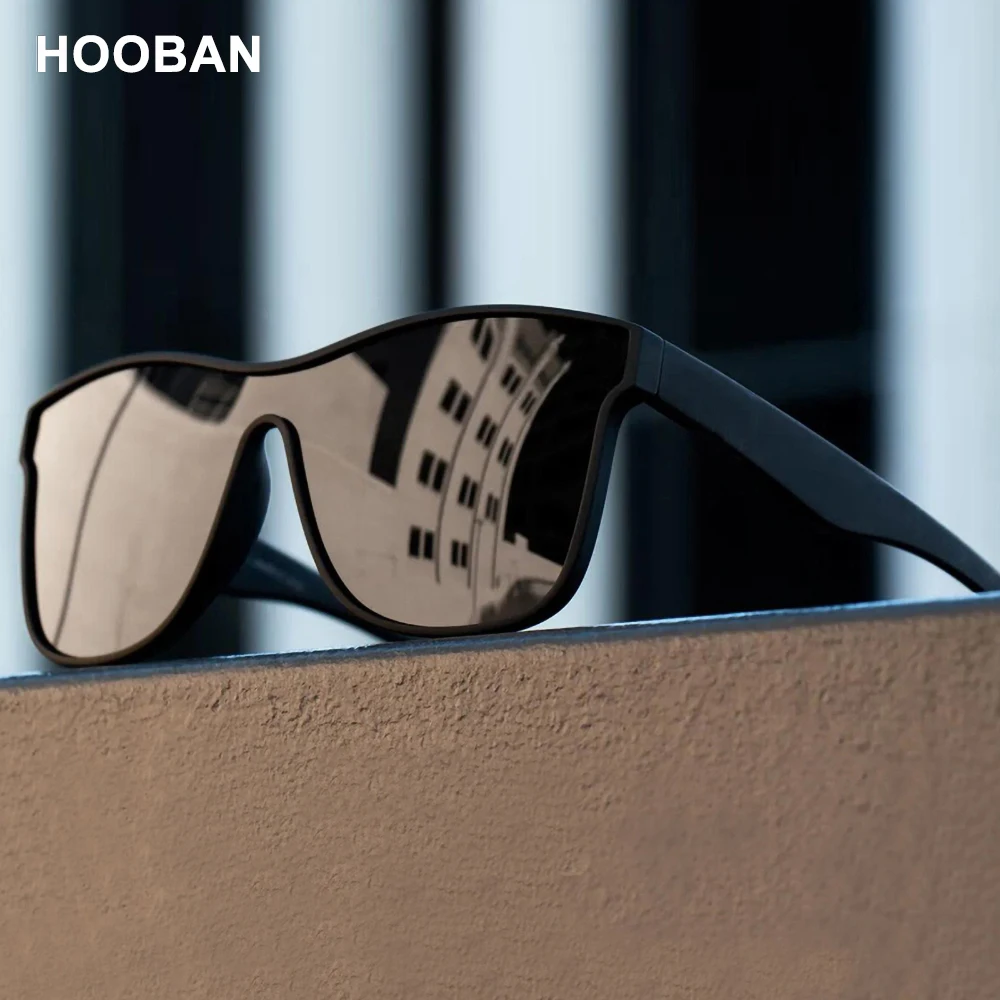 Gafas de sol polarizadas cuadradas para hombre y mujer, lentes elegantes de una pieza, gafas de sol cuadradas a la moda para conducir y vacaciones, UV400