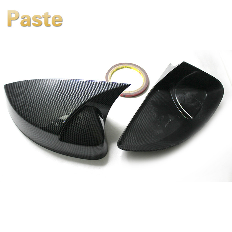 アウディ A3 S3 8V RS3 2013 2014 2015 2016 2017 2018 2019 バックミラーケースカバー炭素繊維パターンまたは黒カバー