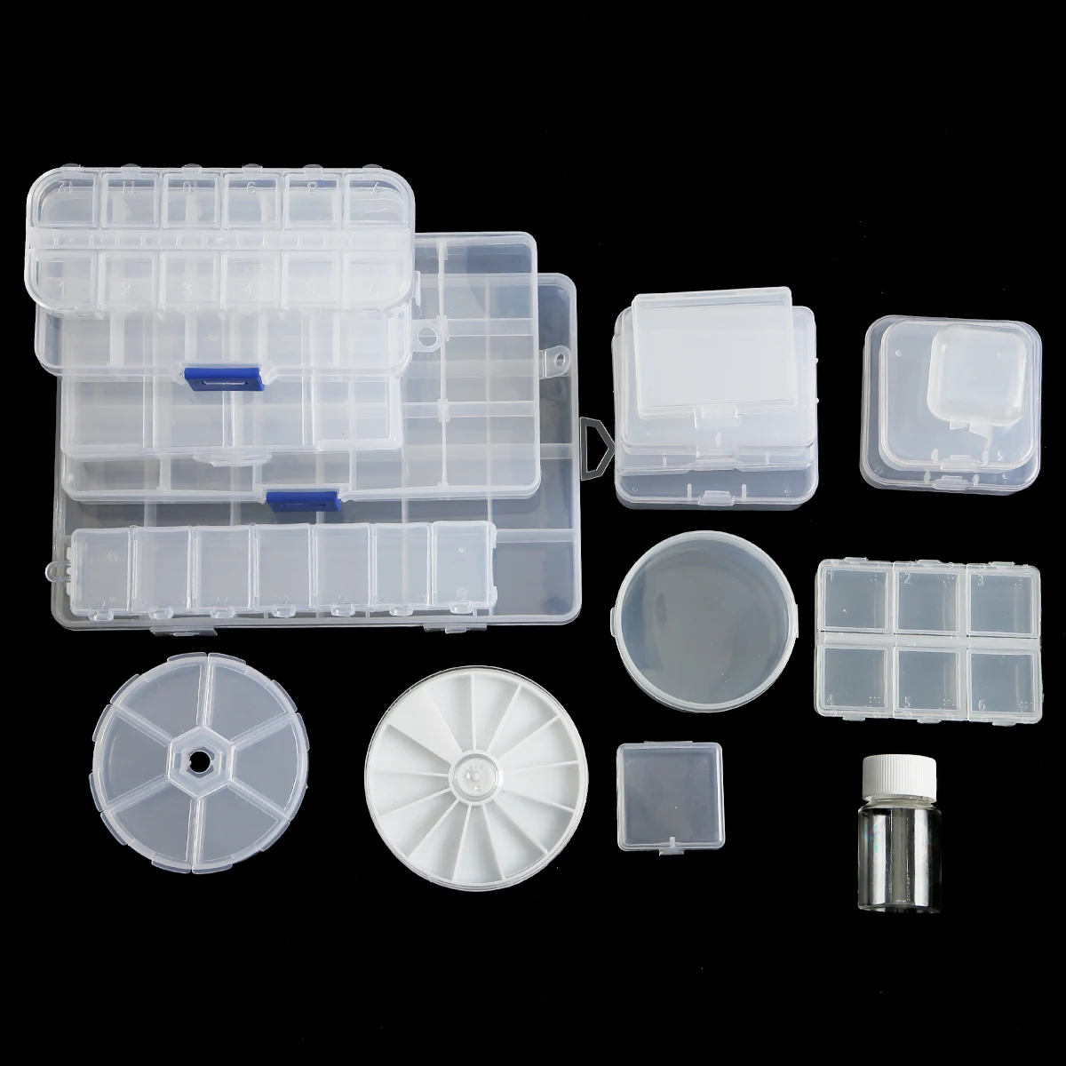 Plastic Sieraden Doos Compartiment Slot Organisator Opslag Kralen Container Verstelbare Sieraden Opbergdoos Rechthoek Case Display