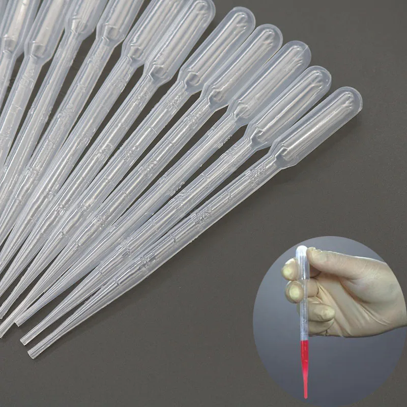 Pipetta trasparente da 10 pezzi/3ml pipetta di trasferimento in plastica di sicurezza monouso pipetta piccola forniture per mulini da laboratorio