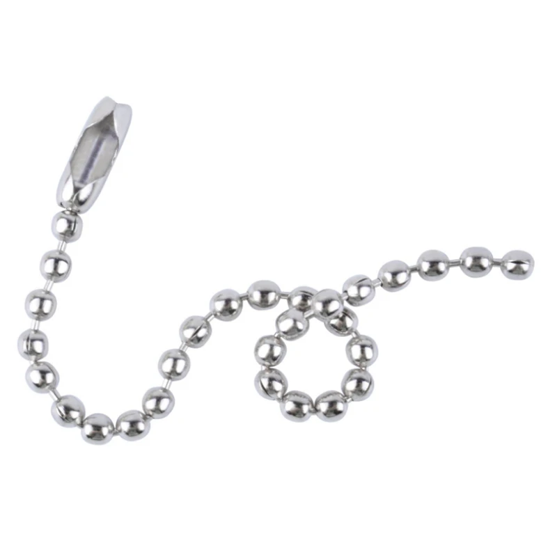 50pcs โลหะลูกปัด CHAIN EXTENSION สําหรับ DIY แท็กสุนัขพวงกุญแจป้าย Connector เครื่องประดับค้นหาทําอุปกรณ์เสริม