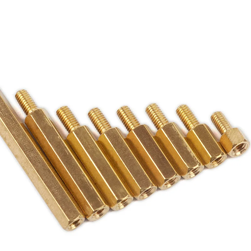 10 Cái/lốc M2 M2.5 M3 M4 M5 Lục Giác Bằng Đồng Khoảng Cách Ốc Vít Ren Trụ Cột PCB Máy Tính Bo Mạch Chủ Máy Tính Standoff Không Gian Siêu Tốc