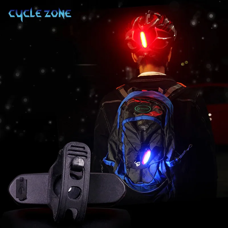 Fanale posteriore per bicicletta MTB Luce rossa Luce posteriore per bici Ciclismo Lampada di sicurezza riscaldante USB ricaricabile Luce per bici a LED Accessori per bici