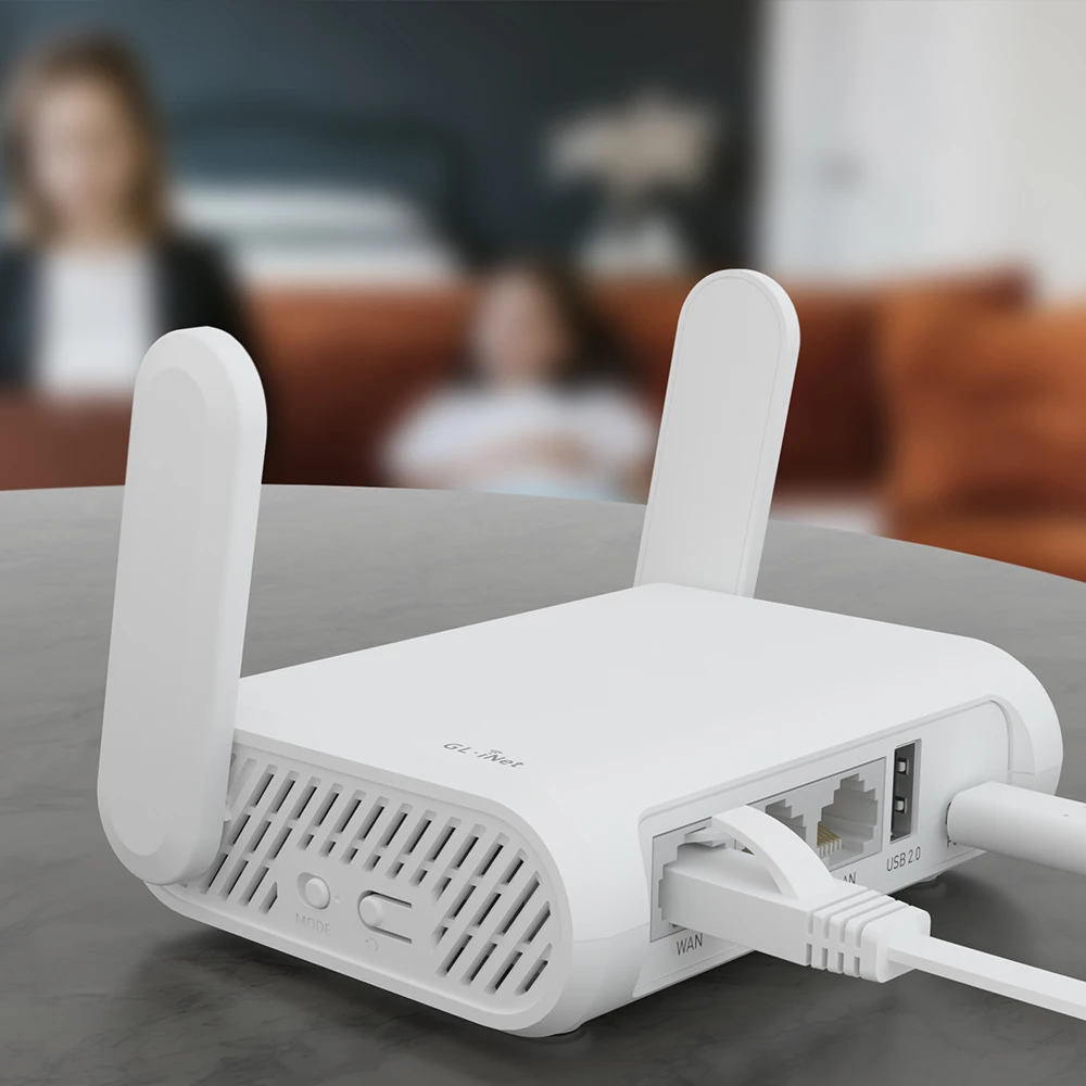 GL.iNet-enrutador de viaje inalámbrico Opal(GL-SFT1200) de doble banda Gigabit, compatible con IPV6, Tor, Openwrt, repetidor de bolsillo de mejor valor