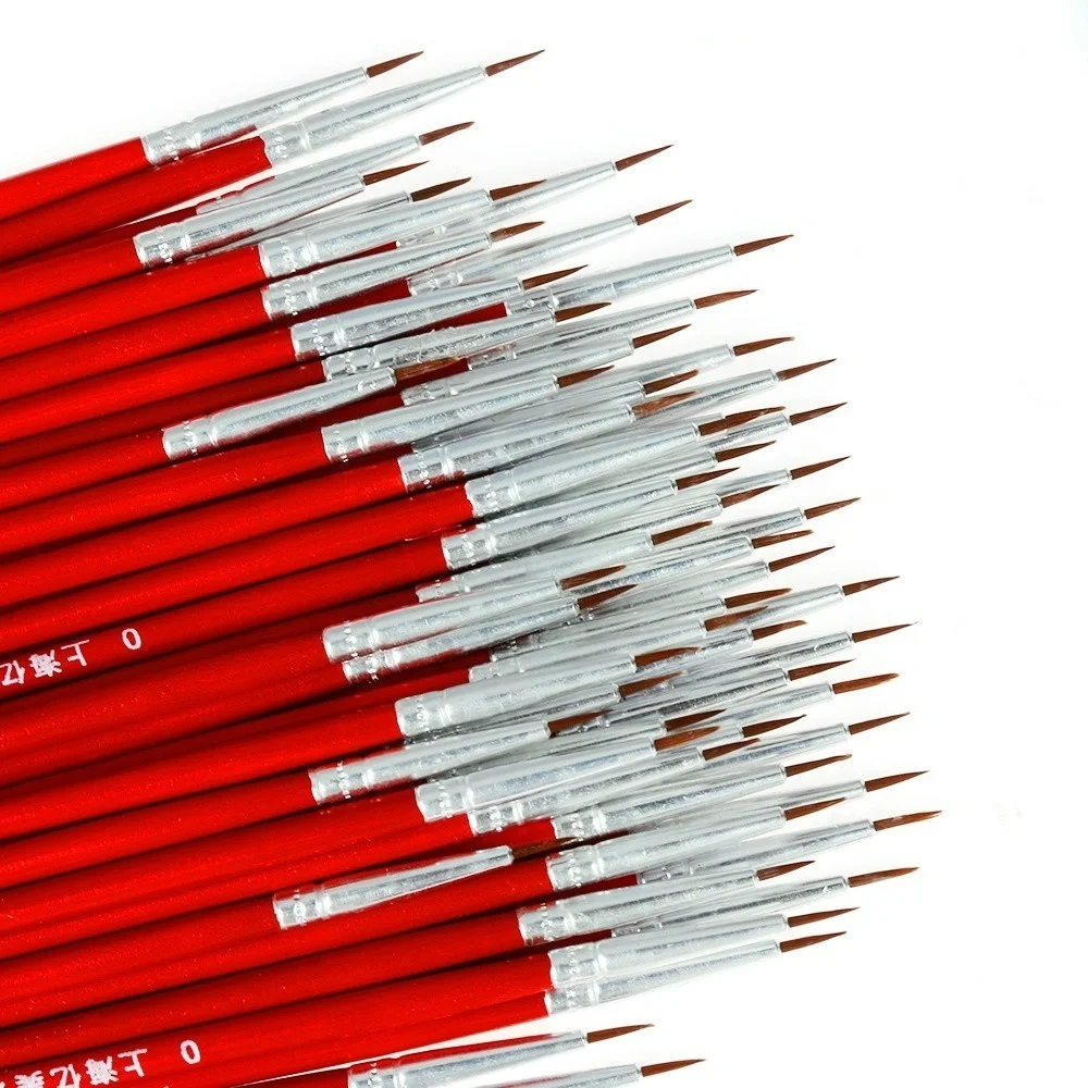 10 Cái/bộ Mỏng Nghệ Thuật Tiếp Liệu Vẽ Tay Acrylic Móc Dây Chuyền Bút Sơn Tranh Cọ Vẽ