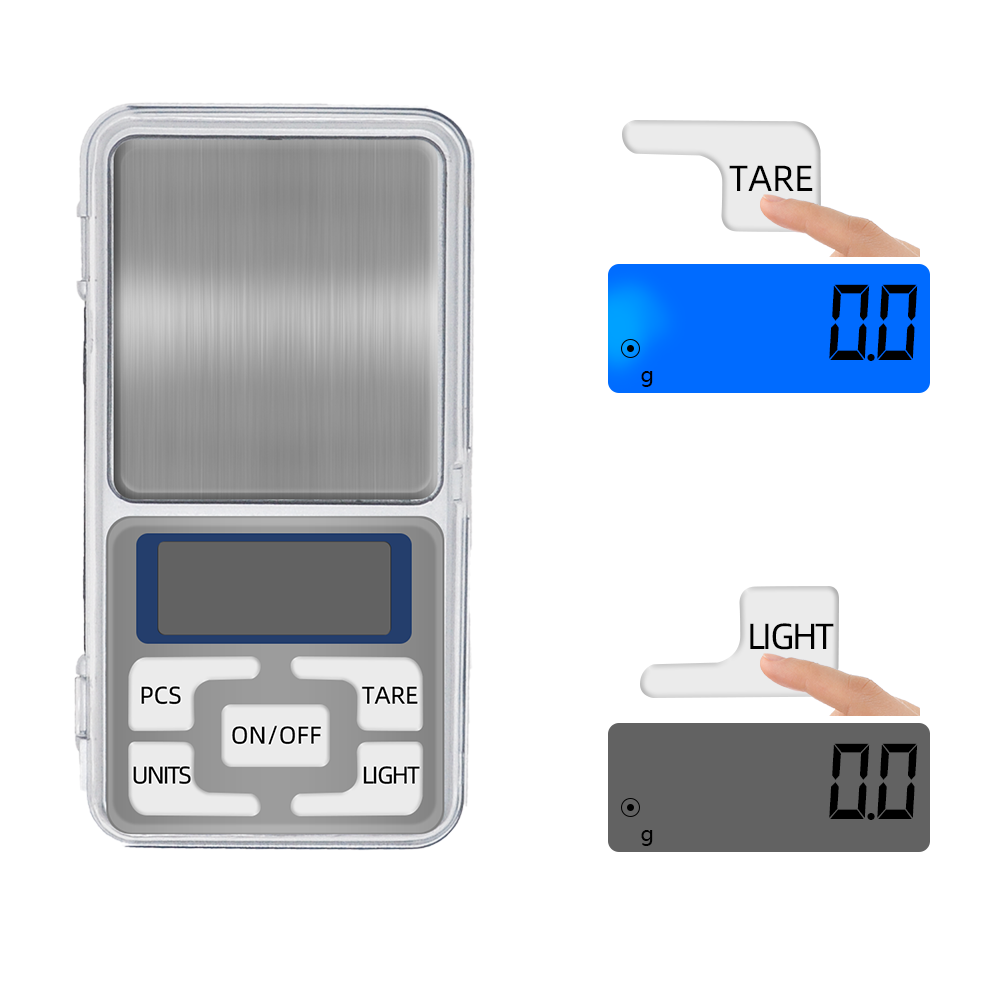 0,01g Schmuck waage Gewicht Diamant waage 500g/200g/1000g hochpräzise elektronische Küche mit digitaler Tasche Mini-Waage