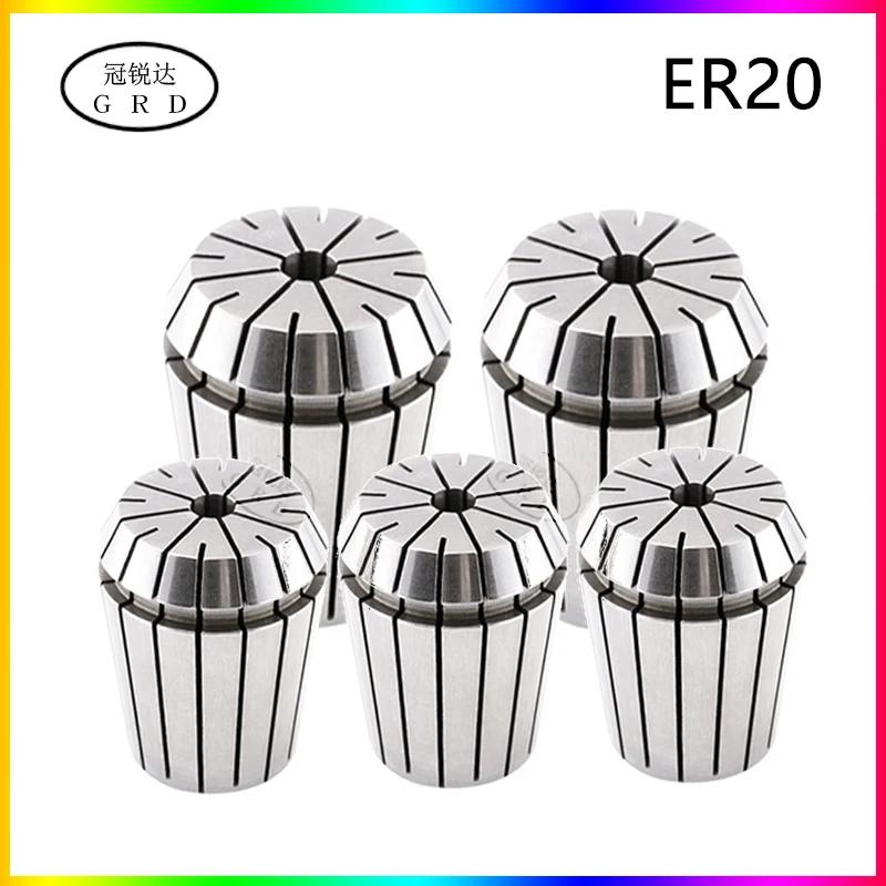 Faixa de pinça er20 1mm 2mm 3mm 4mm 5mm 6mm 7mm 8mm 9mm 10mm 12mm 13mm 3.175mm 12.7mm 3/8 1/2 mandril er20 para suporte de ferramenta de torno cnc