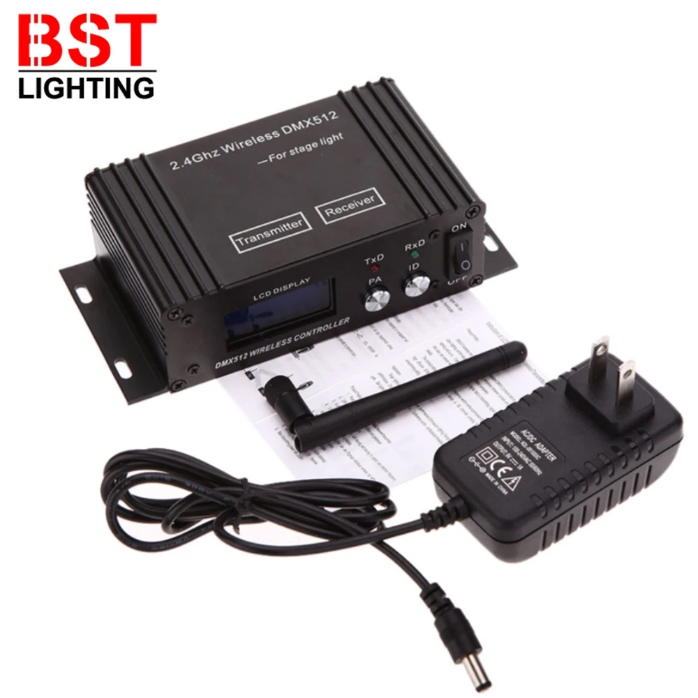 Receptor y transmisor inalámbrico DMX512 ISM Dif LCD DMX, controlador LED de 2,4G para escenario Par DJ Disco Bar luces cabezales móviles