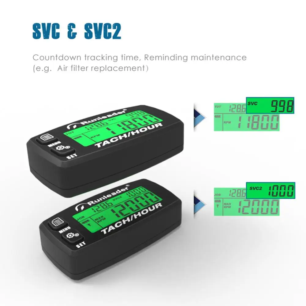 Cảm Ứng Đo Tốc Độ Đồng Hồ Đo Động Cơ Giờ Đồng Hồ Báo Vòng/phút Backlit Resettable Tacho Giờ Mét Cho Xe Máy ATV Cỏ HM032B
