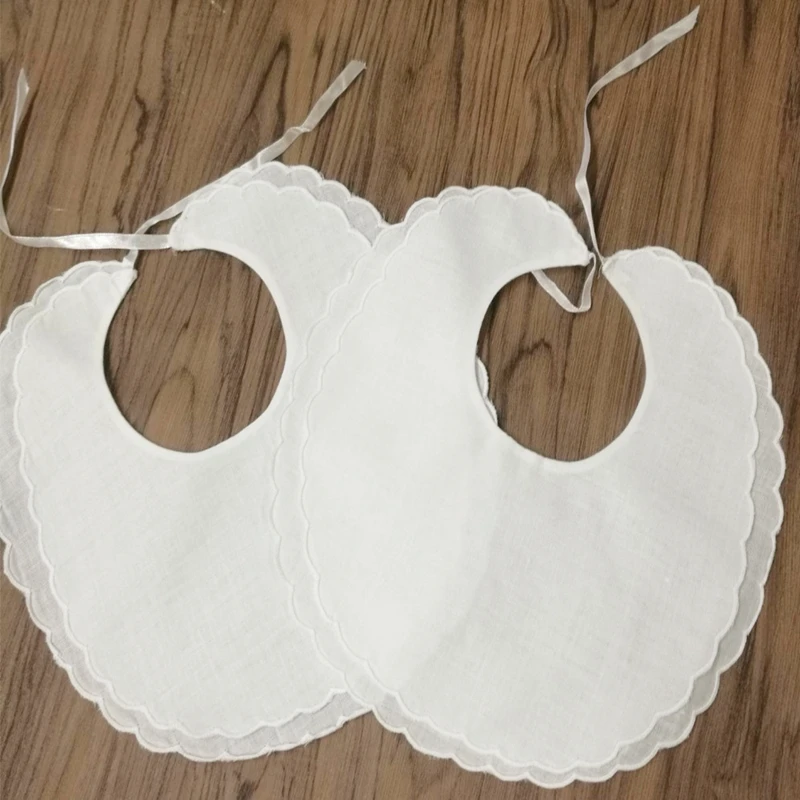 Conjunto de 12 babadores para bebê de linho, lâmina dupla, 6 polegadas x 9 polegadas, moda profissional, para qualquer ocasião especial