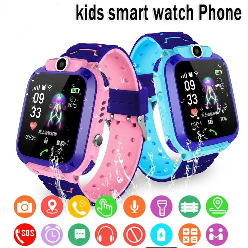 Kindertelefonuhr, intelligentes Foto, wasserdicht, SOS für Hilfe, elektronischer Zaun, Einstellung, SIM-Karte, Kindergeschenke