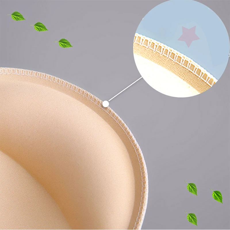 2-1 คู่ฟองน้ํา Bra Pads ชุดบิกินี่หน้าอกถ้วย Push Up ใส่แผ่นโฟมสําหรับผู้หญิงชุดว่ายน้ํา Padding ถอดได้ Enhancer อุปกรณ์เสริม