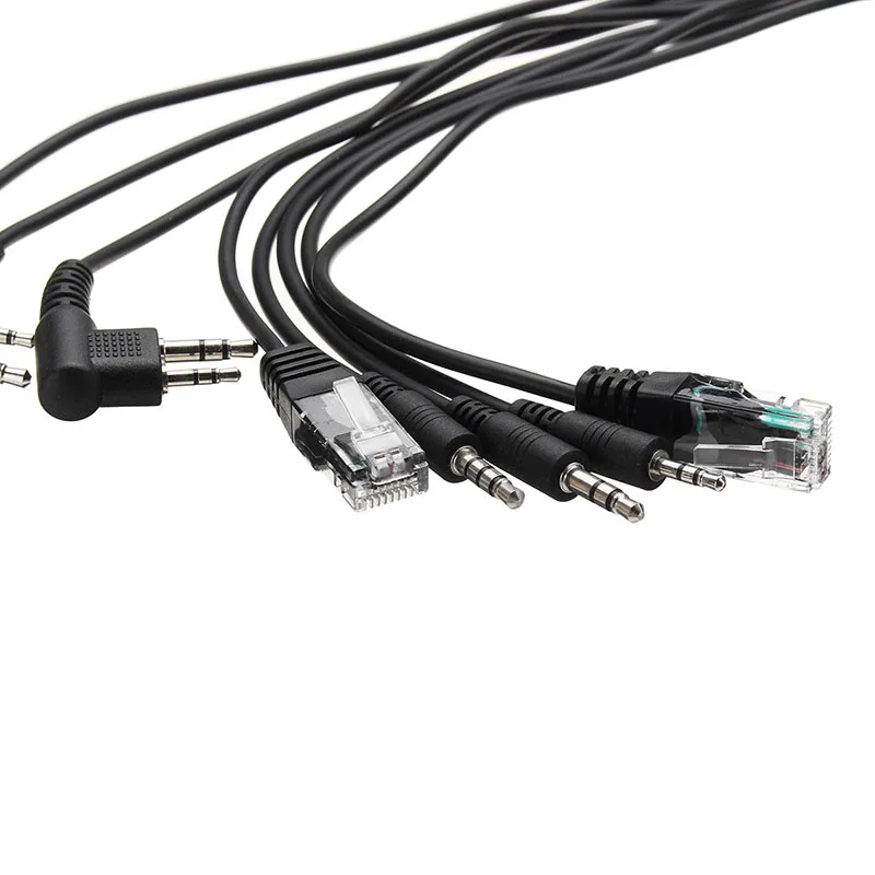 Cabo de programação usb 8 em 1 para baofeng kenwood tyt qyt motorola axu4100 yaesu icom walkie talkie rádio do carro software cd