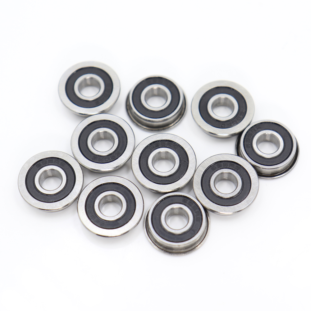 Inđộc Đáo F695 2RS Mang 5*13*4 Mm 10 Chiếc ABEC-7 Flanged Thu Nhỏ F695 RS Vòng Bi F695RS cho VORON Mobius 2/3 2/4 3D Máy In