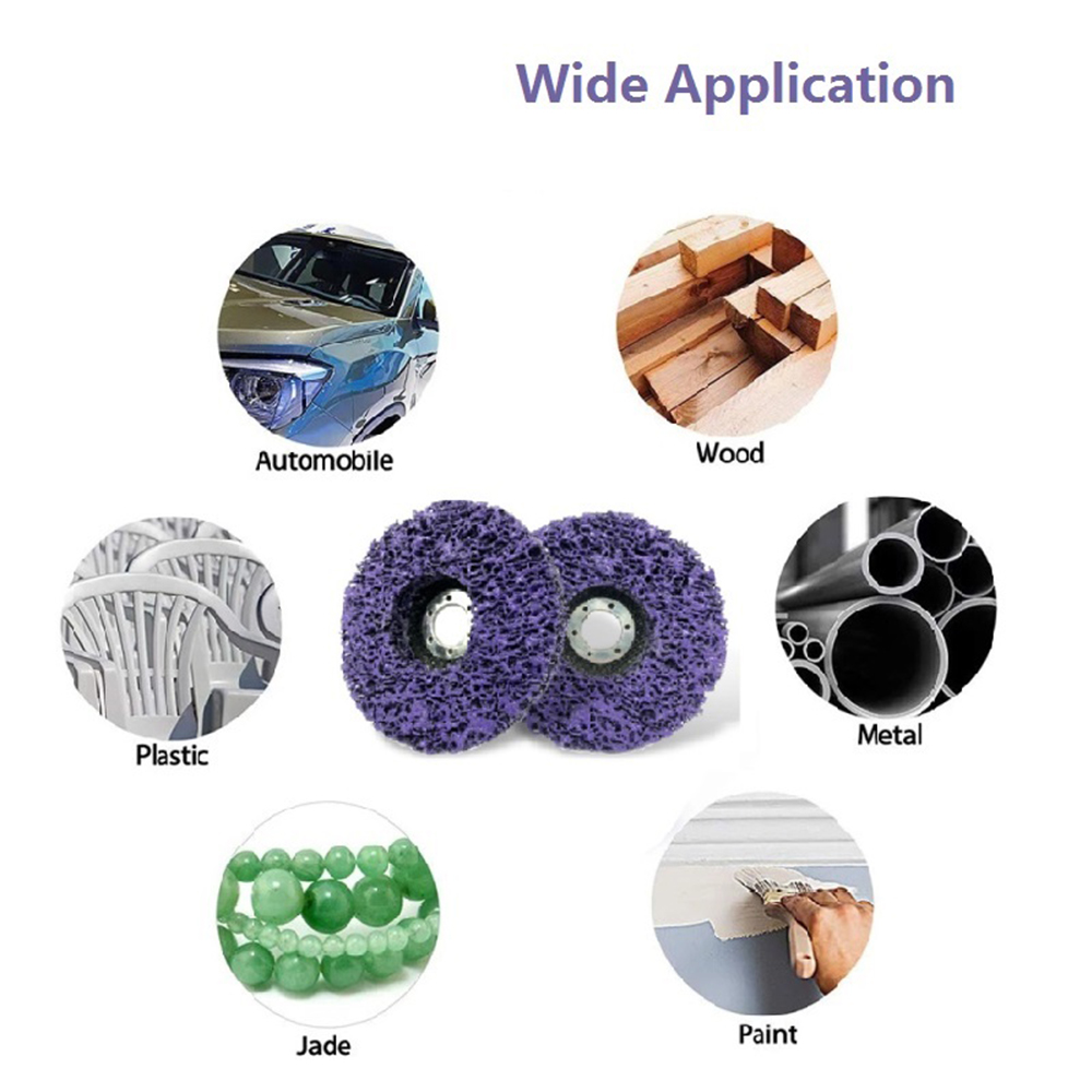 1pc 125mm Grinding Disc Rust Paint Remover Clean Poly Strip Disc Wheel Abrasive Tool for Motorcycles Durable Angle Grinder Car