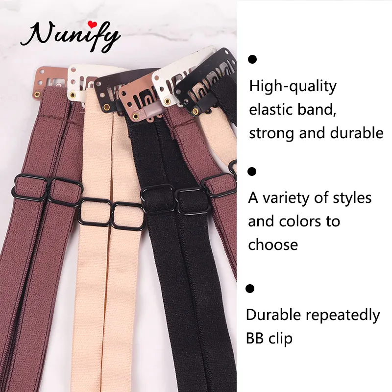Nunify-banda para el cabello con Clip, correas elásticas para evitar que el cabello cubren los ojos y la cara, banda elástica ajustable para cabello largo
