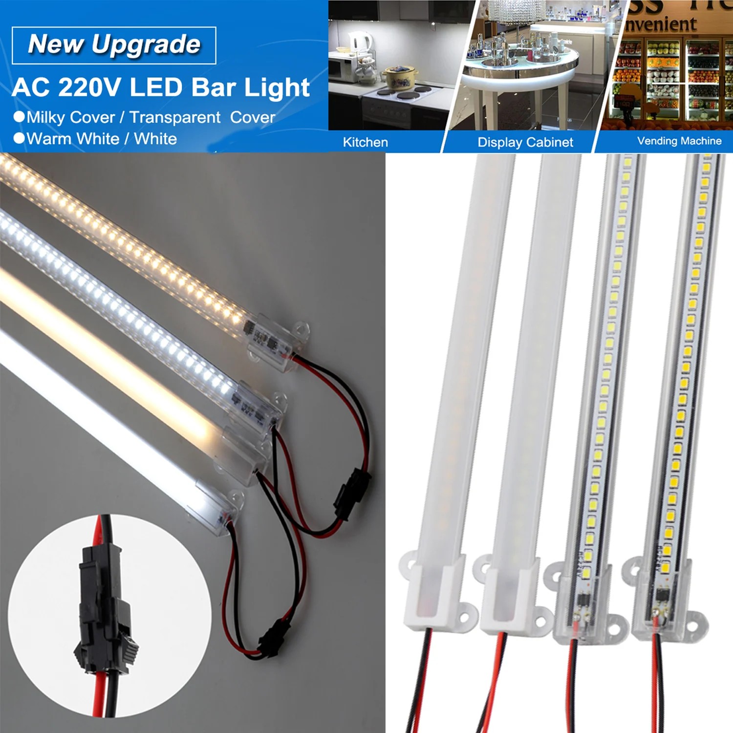 30/40/50cm Sztywna listwa oświetleniowa LED o wysokiej jasności 6W Fluorescencyjny reflektor LED Tube Bar Industries Showcase Display Lamp AC220V