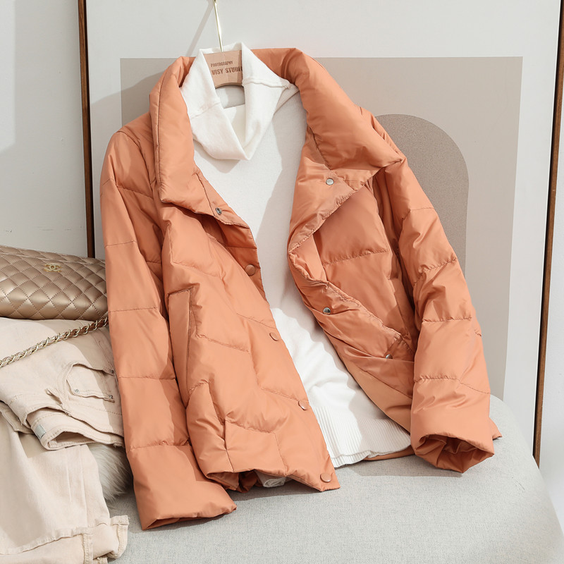 2022 novo inverno ultra leve pato para baixo casaco feminino curto gola jaquetas fino outono puffer jaqueta para baixo parkas