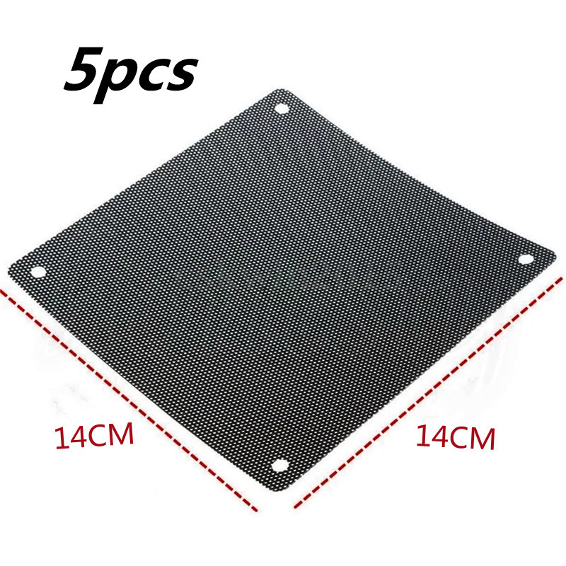 5 sztuk 80mm 90mm 120mm 140mm komputer obudowa PC wentylator chłodzący filtr pyłowy siatki pokrywa z siatki komputera osłona PVC wentylator chłodzący przeciwpyłowy netto