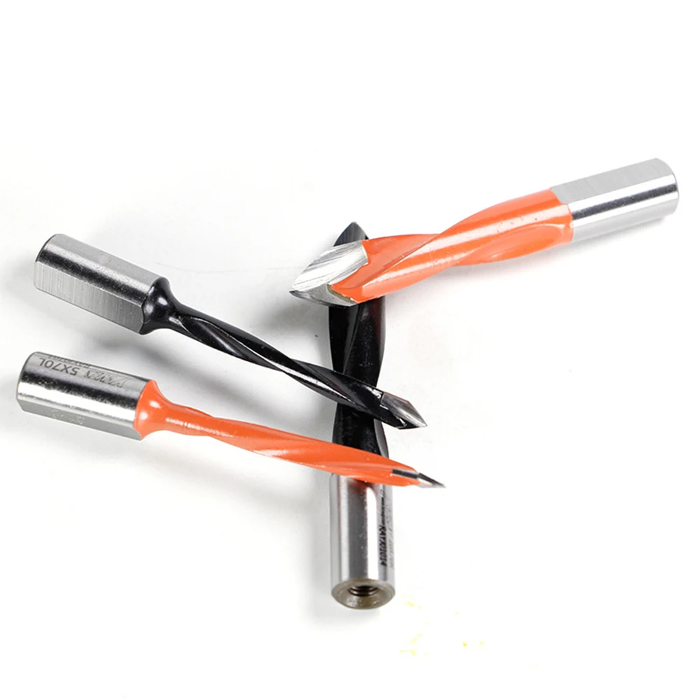 Broca de aleación de carburo de tungsteno para carpintería, broca con orificio pasante, broca enrutadora CNC resistente, diámetro de 5-10mm, 1 ud.