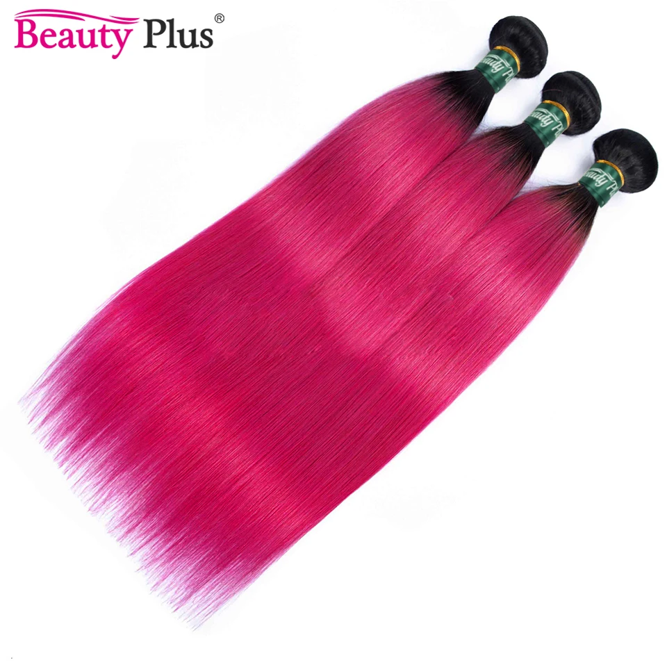 1Pc Ombre ตรงบราซิลผมมนุษย์ Pre สีสีส้มสาน1B 99J สีฟ้าสีเขียวสีม่วงสีบลอนด์สีแดงผม