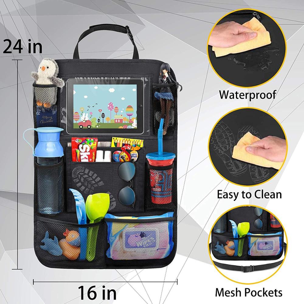 Kind Auto Sitz Lagerung Kick - proof Zurück Abdeckung Touchscreen Lagerung Tasche Auto Sitzkissen Baby Auto Zubehör Trim drop-versand