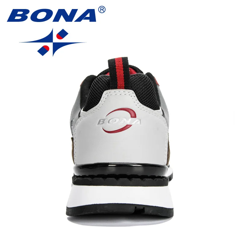 BONA นักออกแบบใหม่ Action หนังกีฬารองเท้ารองเท้าผ้าใบรองเท้าวิ่งรองเท้าผู้ชายเทนนิสชายเดินรองเท้าอินเทรนด์ฟิตเนส