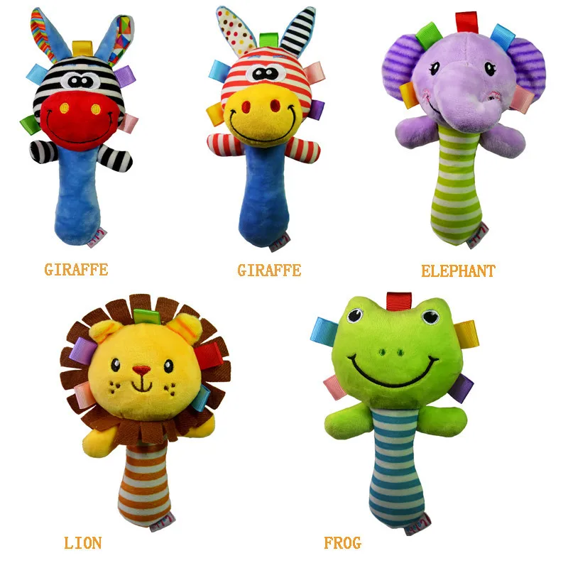 การ์ตูนสัตว์เด็ก Plush Rattle ของเล่นเด็ก 0-12 เดือนทารกเด็กวัยหัดเดิน Hand Bell ของเล่นทารกแรกเกิด Early การศึกษามือถือของเล่นของขวัญ