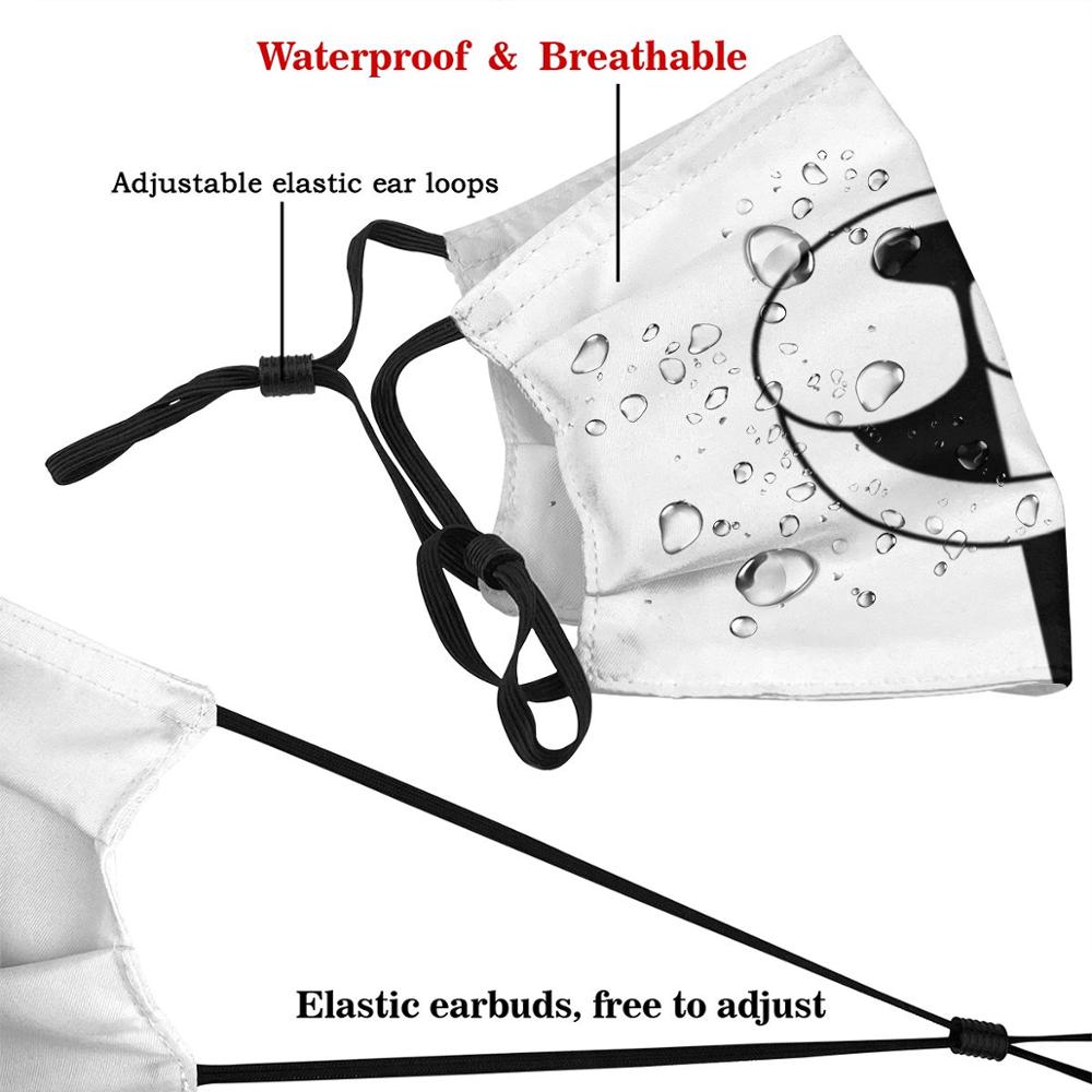 Máscara para sorriso lavável, filtro antipoeira para a boca