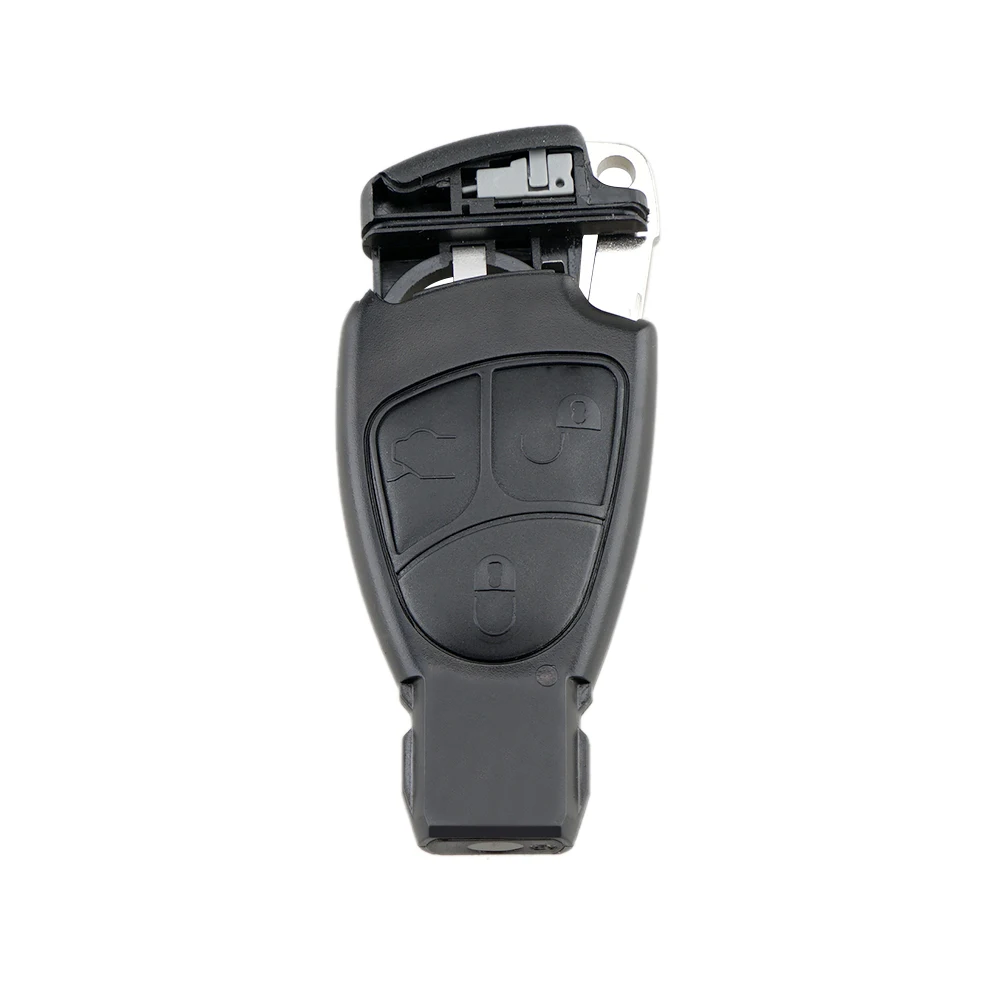 Chave do carro fob escudo caso substituição inteligente inserção chave remoto capa com balde e suporte de bateria para mercedes-benzc m b e cl sl