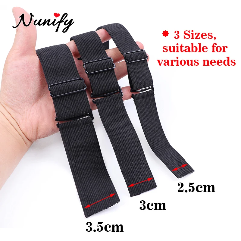 Nunify 5 unids/lote banda elástica ajustable para hacer pelucas accesorios de peluca venta al por mayor banda de peluca de Color negro para redecilla