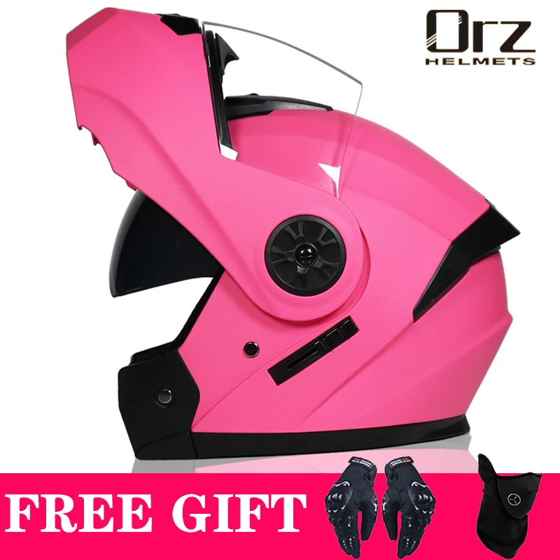 Najnowszy, zatwierdzony przez DOT, modułowy kask motocyklowy z klapką Voyage Racing z podwójnymi soczewkami i wewnętrznym wizjerem