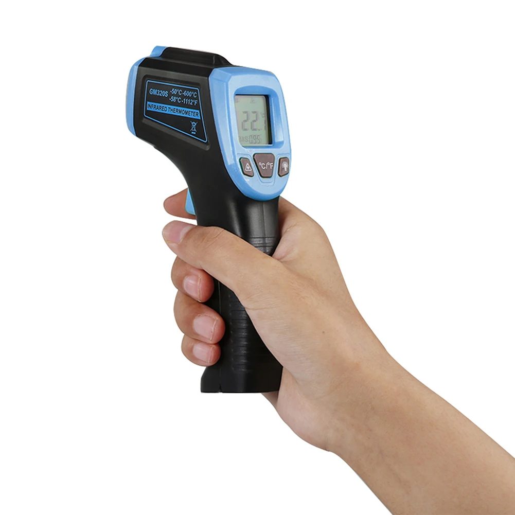 Digital Infrared Thermometer Non-Contact Pyrometer High Temperature Gun -50~600℃/-58~1112℉ Laser-Pointer Infrared IR Thermometer