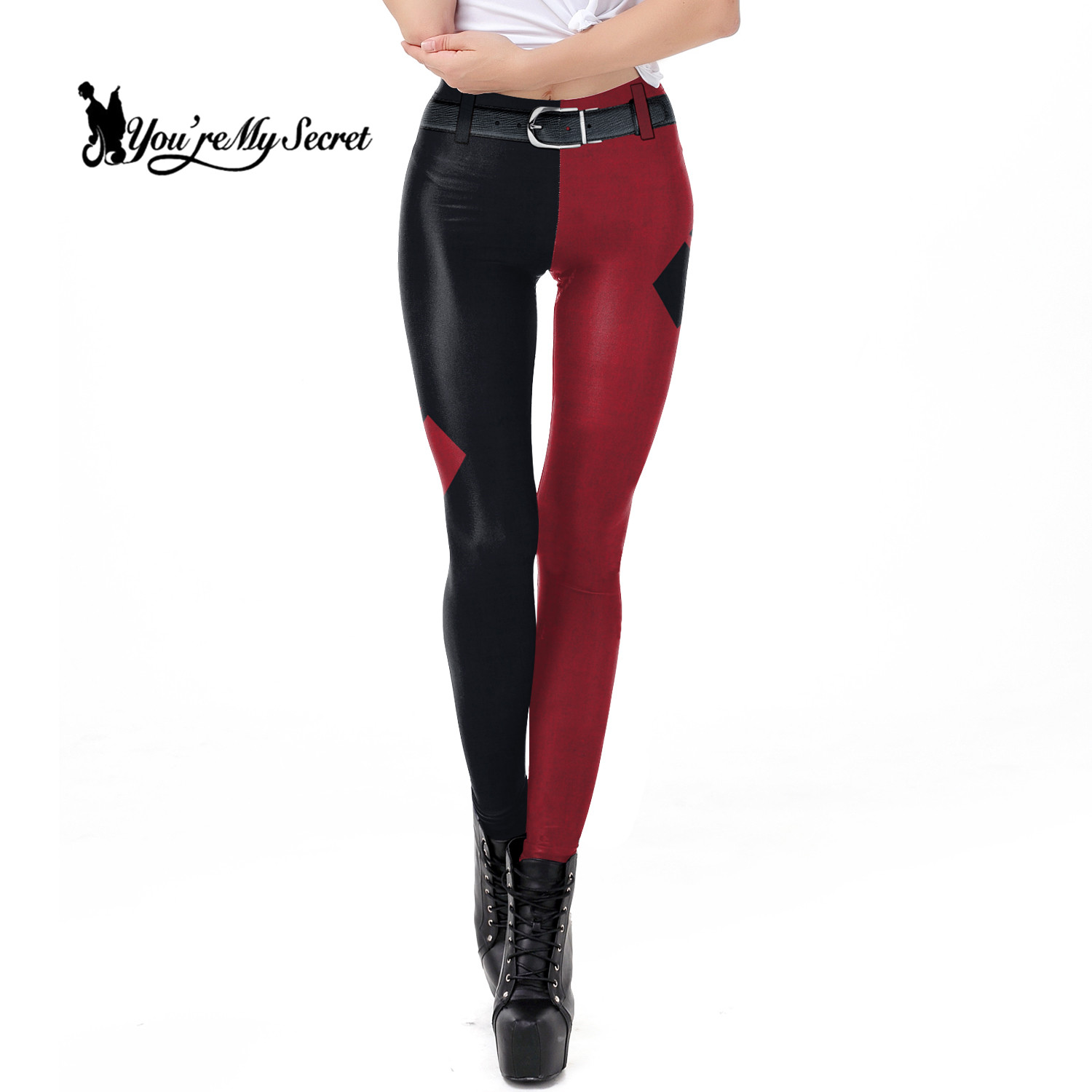 [Eres mi secreto] pantalones con estampado para colorear y patrones especiales, mallas de cintura alta para entrenamiento de Halloween a la moda para mujer, Fitness