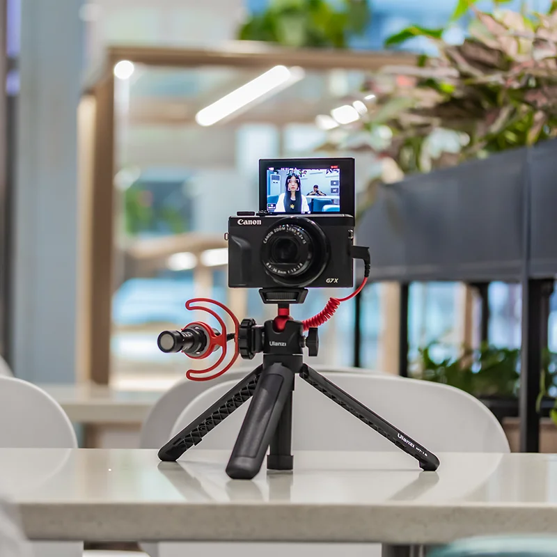 VIJIM Ulanzi MT-16 접이식 삼각대 전화 콜드 슈 볼 헤드 1/4 ''Selfie 스틱 미니 홀더 브래킷 모바일 카메라 DSLR