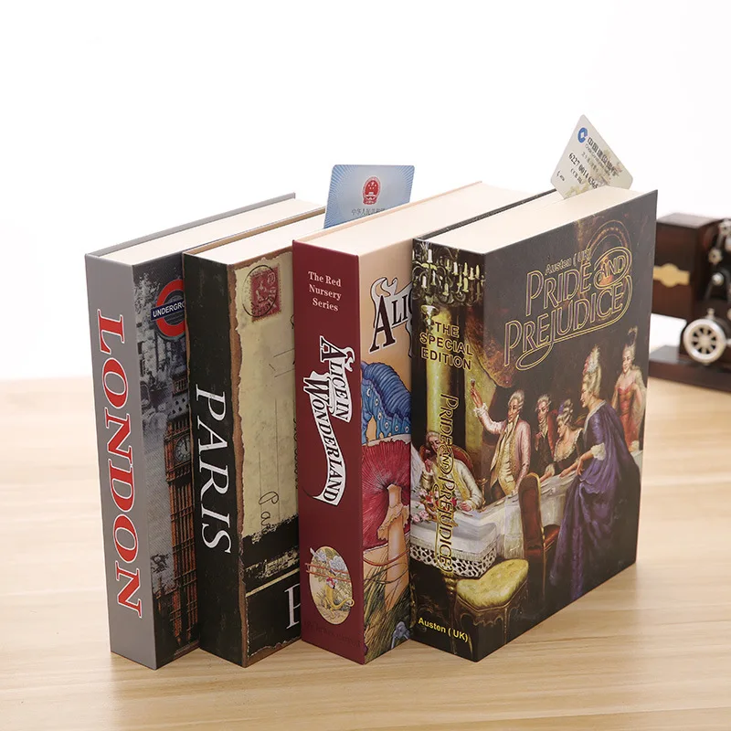 Verstecktes Codeschloss, Buchsafe, geheime Simulation, Buch, Bargeld, Schmuck, Spardose, Organizer, Aufbewahrungsbox, Metall-Sparschwein, Geburtstagsgeschenk