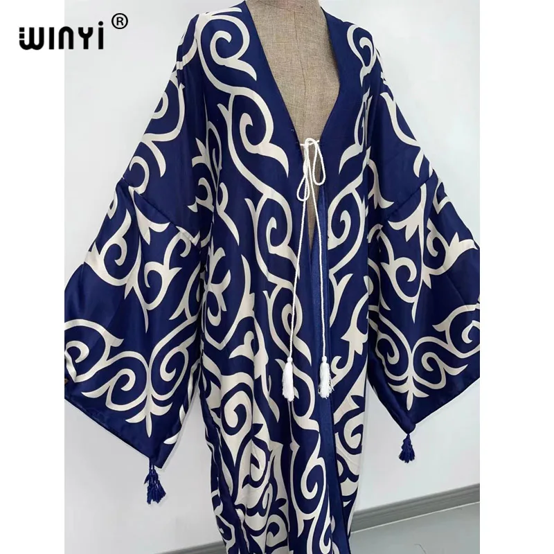 Winyi-女性用長袖ケープドレス,イブニングドレス,トーキング,ボヘミアン,マキシ,アフリカン,バウィングスリーブ,シルク,2021