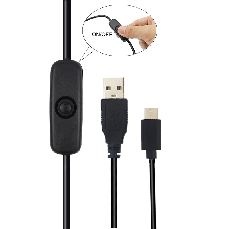 Raspberry Pi 4 fuente de alimentación 5V 3A adaptador de corriente UE EE. UU. Reino Unido SU USB tipo C Cable USB con interruptor de encendido/apagado para Pi 4 naranja Pi 3 4 LTS