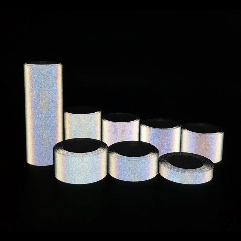 VOOFENG Nastro di avvertimento in tessuto poliestere riflettente argento alto Nastro riflettente da cucire su indumenti di sicurezza RS-93-C multi-taglia