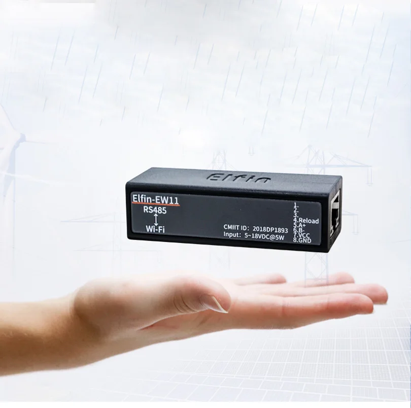 5-36V RS485 to WIFI Serial Server Wireless Networking Devices Modbus TPC IP Function RJ45 Elfin-EW11