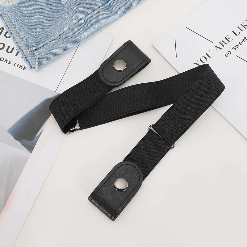 Cinto sem fivela para calças jeans, vestidos, cinto elástico sem fivela para mulheres/homens, sem protuberância, sem complicações