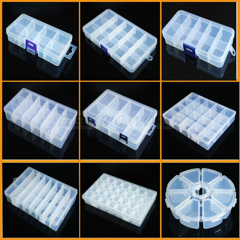 Hộp Nhựa Đựng Vít ĐựNg ThựC Tế Ngăn Đựng Trang Sức Bông Tai Màn Hình Ốp Lưng Nhựa Người Tổ Chức Hạt Hộp Lưu Trữ